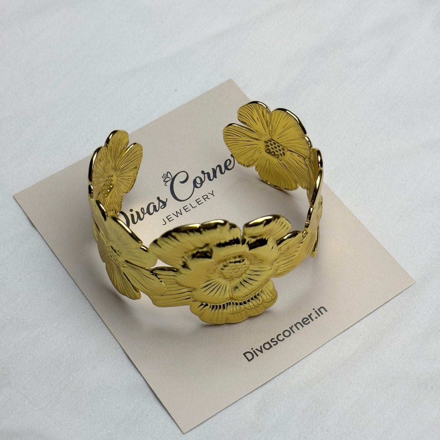 Golden Flower Cuff