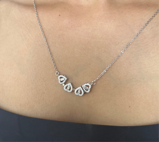 Silver 4xheart ( Magnetic )