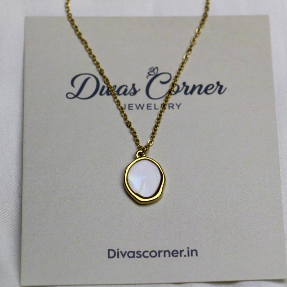 White Mirror Pendant