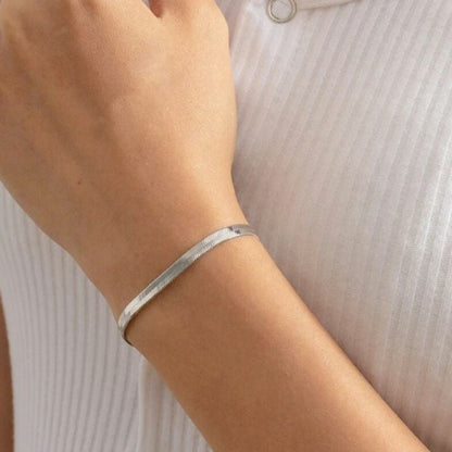 Silver Snake Chain Bracelet