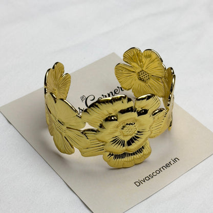 Golden Flower Cuff