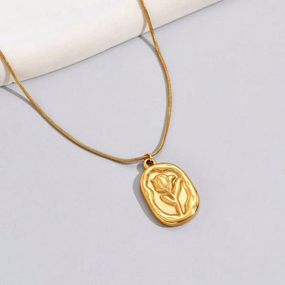 Golden Rose Pendant