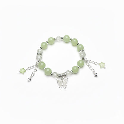 Green Bead Bracelet ( Butterfly )