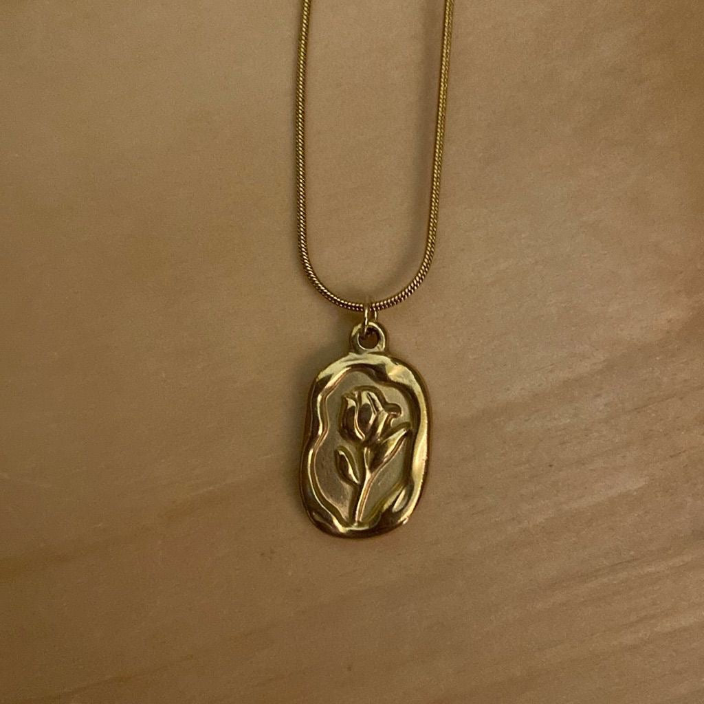 Golden Rose Pendant