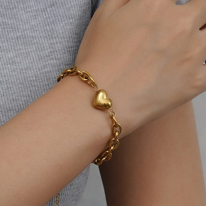 Bold heart Bracelet