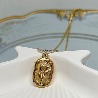 Golden Rose Pendant