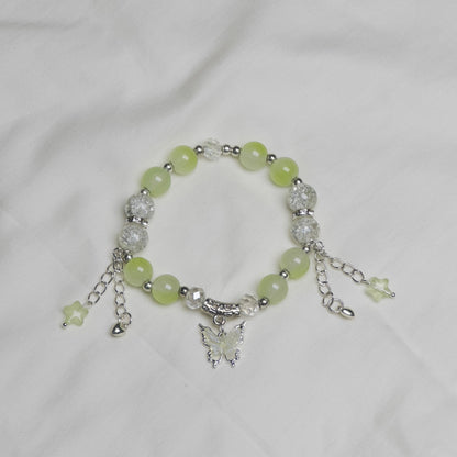 Green Bead Bracelet ( Butterfly )