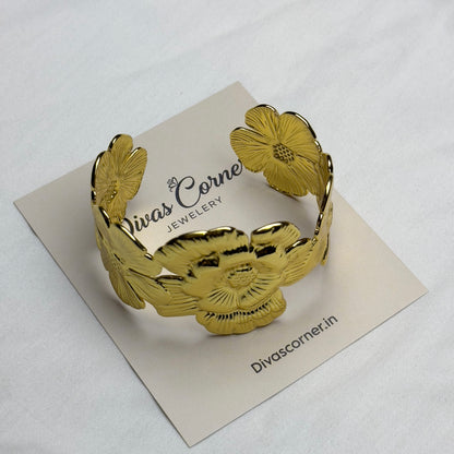 Golden Flower Cuff