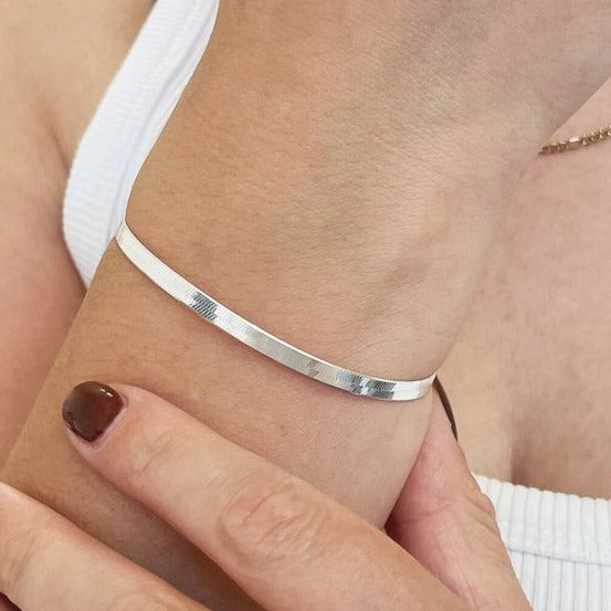 Silver Snake Chain Bracelet