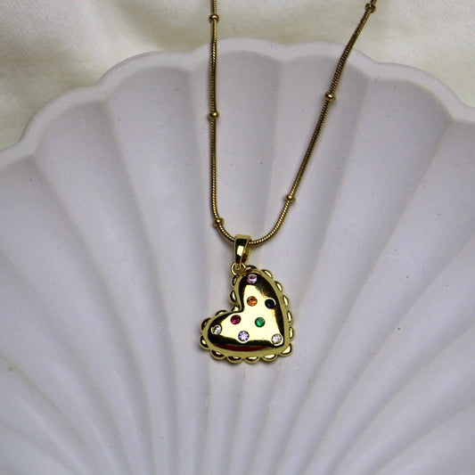 Rainbow Heart Pendant
